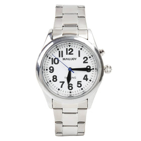 Spanish English Talking Watch for Women Speaks the Time Date or Alarm Time for Elderly Impaired Sight or Blind