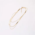 Fashion Jewelry High End Finish Tarnish Free Stainless Steel Snake Chain Necklace Three Layers Chain Necklace for Women