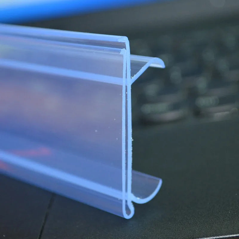 clear Supermarket Plastic Extrusion Profile Label Holder