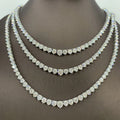 Cadermay Fine Jewelry Tennis Pendant Necklace  AGL Certificate 6.5mm D VVS Moissanite Chain Graduated Tennis Necklace