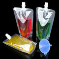 Liquid Water Transparent Standup Laminating Standing Clear Plastic Juice Customized Packaging Drink Bag Stand up Spout Pouch