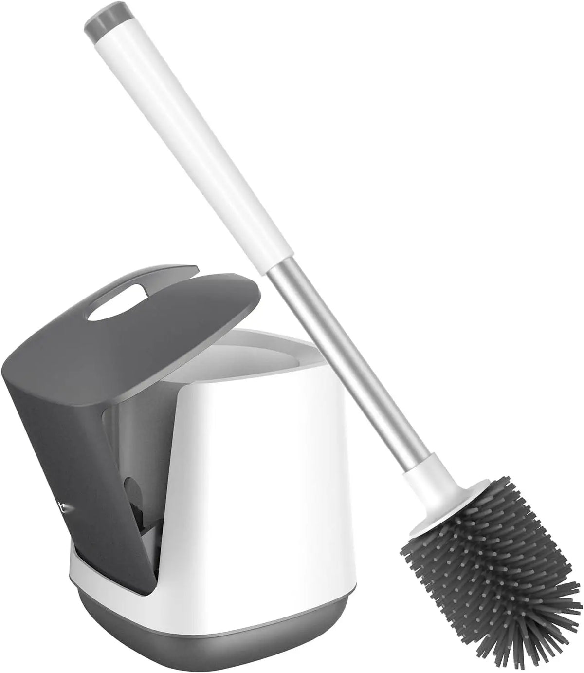 KLEAR Automatic Eco-Friendly Silicone Toilet Brush with Holder for Home & Hotel Bathrooms