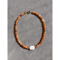 Handmade Designer Winter Line Orange Natural Stone Beaded Freshwater Pearl for Women and Girls Jewelry Ladies