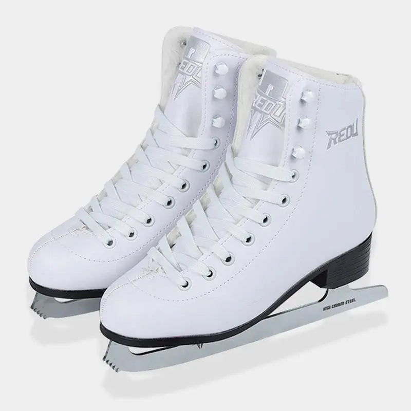 Plush Lining Super Fiber Leather Figure Skate Boots Women Figure Ice Skates Support Retail & Wholesale for Ice Rink Skating MegaBDM