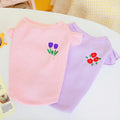 Wholesale Factory Pet Clothing for Small Dogs Summer INS Pet Apparel New Arrival '23 Waffle Grid Flutter Sleeve Vest