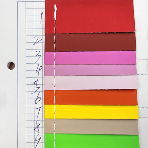 0.5MM Solid Color Elastic Matte Smooth Thin Fabric Elastic Backing Sheet PU Faux Leather Roll