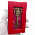 READY for SHIP Old Metal Santa's Magic Keys with Red Gift Box Christmas Gift Santa Key