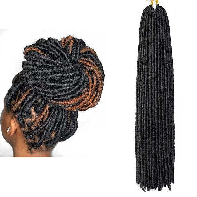 Wholesale Straight Dreads Locs Hair 20 Inch Faux Locs Crochet Braid Hair Dread Lock Hair Extensions