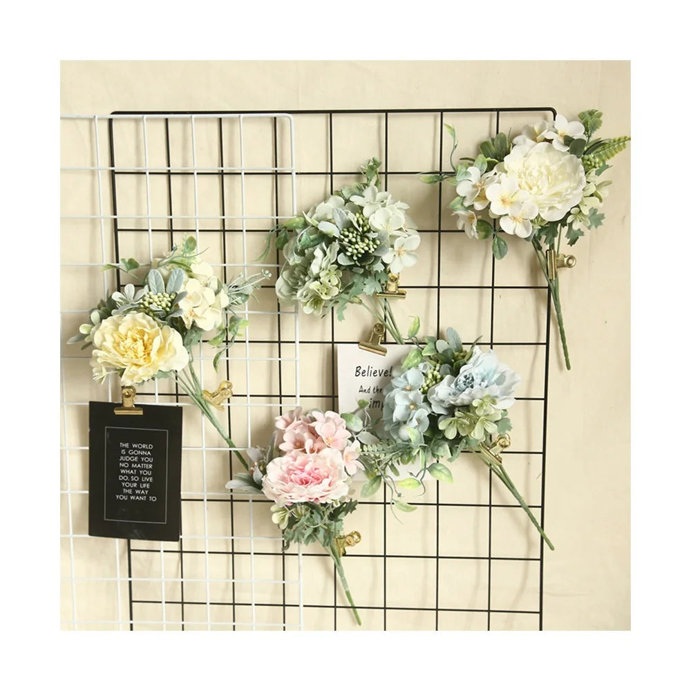 Bulk Silk Camellia Bouquet Simulation Flower Plant Bonsai Wedding Decoration Artificial Flower Wall Rose
