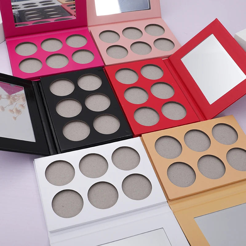 M6r Hot Selling Custom Eye Shadow Palette Pigmented Cosmetics Private Label 6 Colors DIY Eyeshadow Palette