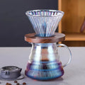 Pour Over Coffee Maker Set 500ml Coffee Server Pot with Glass Drip Filter Elegant Coffee Dripper Glass Carafe