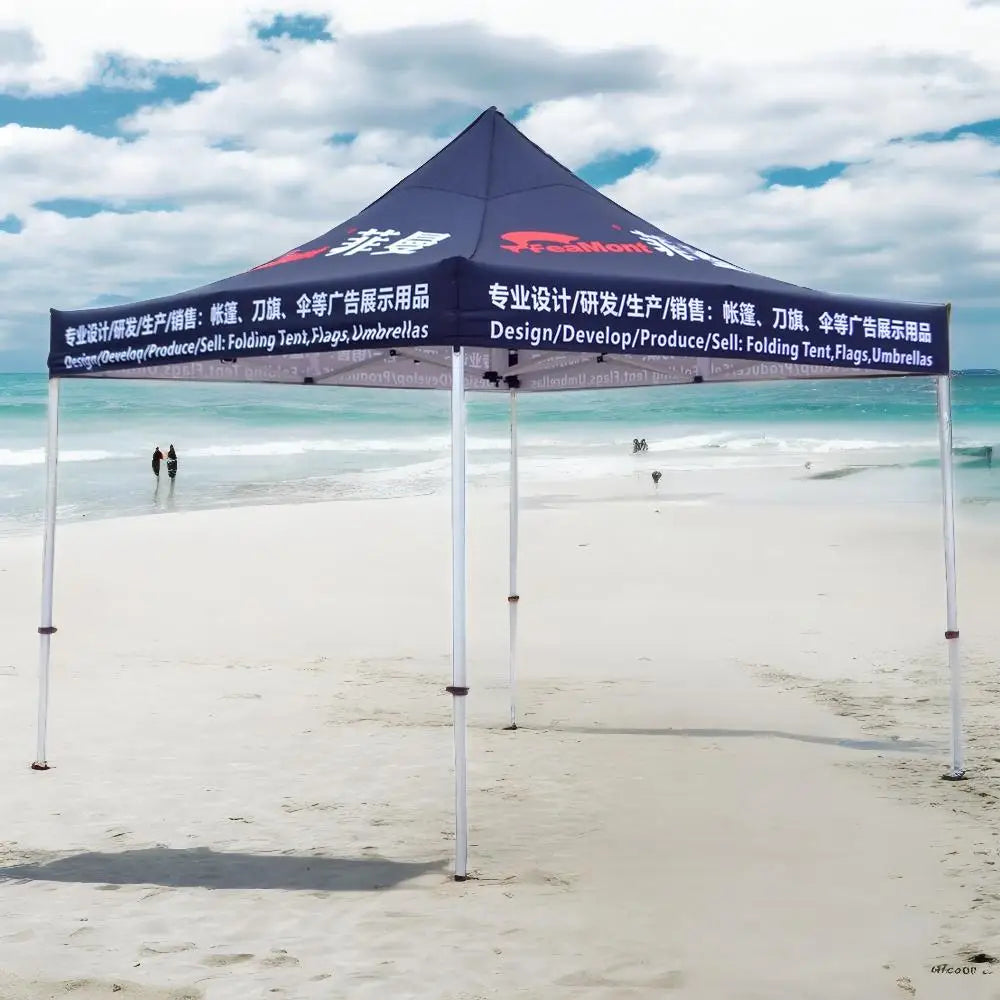 Custom Logo Printed Outdoor  Advertising Trade Show Aluminum Hexagon Waterproof Foldable 10x10 Quick Folding Canopy  Tent