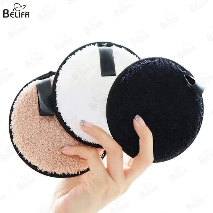 Soft Microfiber Makeup Remove Sponge Puff Facial Wash Puff Double Sided Makeup Sponge Easy to Use Beauty Make up Remover Tools
