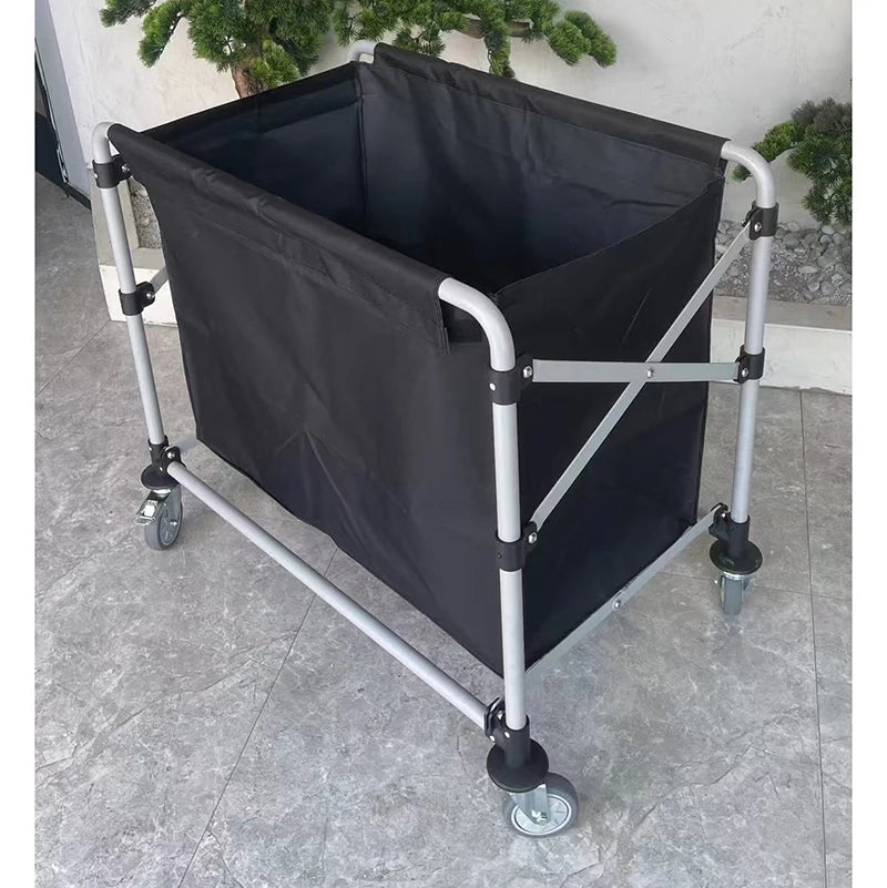 Room Commercial Cleaning Service Equipment for Hotel Restaurant Supplies Housekeeping Janitor Linen Trolley Laundry Trolley