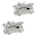 Wholesale Unisex Custom Men's Silver Fire Engine Truck Cufflinks Fashion Suit Shirt Accessory for Wedding Parties & Gifts