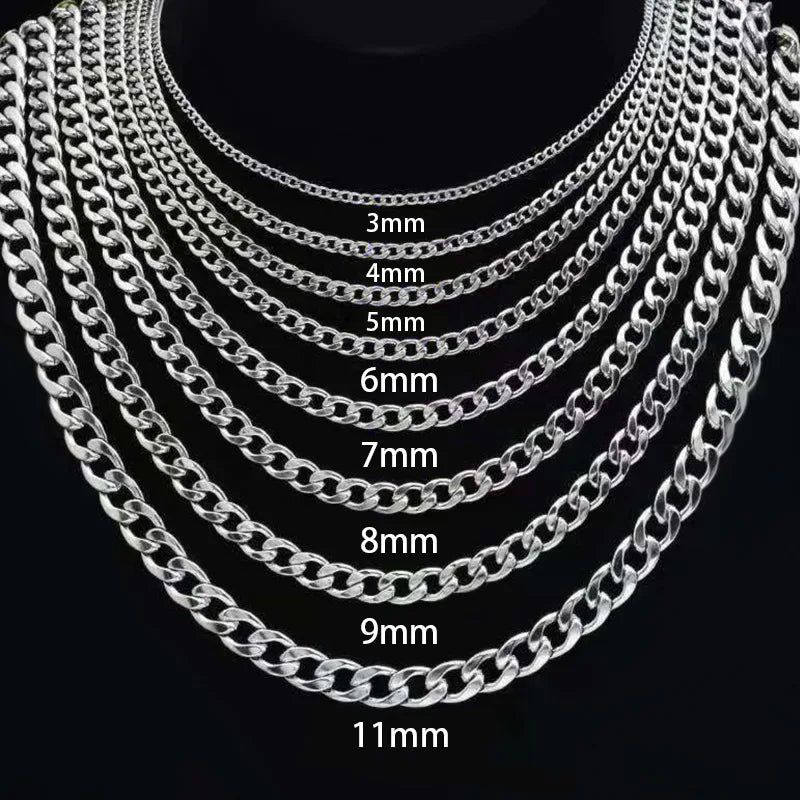Hip Hop Fashion NK Chain Cuban Necklace Waterproof Stainless Steel Necklace for Men to My Son