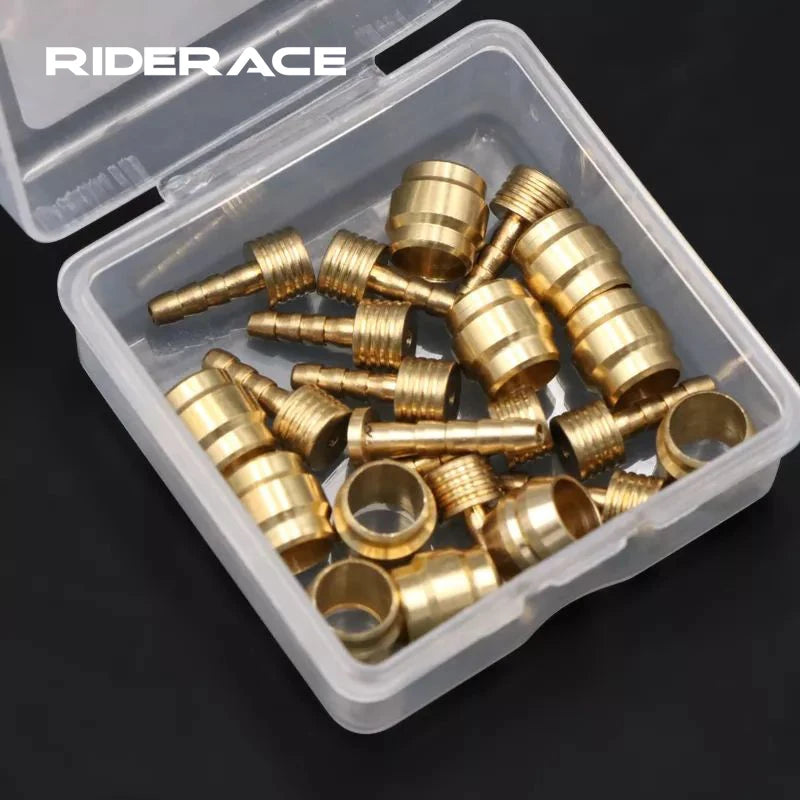 RIDERACE 10pcs  Bike Hydraulic Disc Brake Needle Sleeve Cycling Olive Connect Insert Olive shimano BH90 BH59 Bicycle Brake Hose