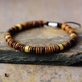 2026 Trending Luxury Tiger Eye Funk Bracelet for Men Zinc Alloy Jewelry Accessory for Wedding Gift Christian Religious Symbol