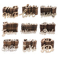30PCS Laser Cut Table Decoration Wood Art Craft Mini Slices Signs Letter Slogan Decoration Wedding Wood Craft