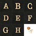 Cross-Border 26 English Alphabet Golden Brooch Suit  Decorative Chest Brooch With Last Name for Weddings and Gifts