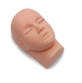 Rubber Head Model for Eyelash Training Beauty Doll with Realistic Eyelashes for Makeup Practice Extension Tool