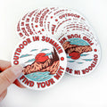 Customized Labels Adhesive Vinyl Sticker Custom Die Cut Waterproof Full Color UV Printing Stickers Company Logo Design