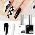 Super Pure White Super Black 15ml UV Gel Nail Polish Not Yellowing Color Gel Nail Polish