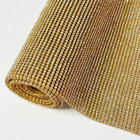 Wholesale 2mm Flatback ABS Motif Rhinestone Sheet Crystal Hot Fix Crystal Trim DIY Dresses Shoes Aluminum Mesh Fabric Applique