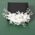 Bridal Handmade Headdress Pearl Rhinestone Wedding Hair Comb Bride Hair Jewelry Wedding Accessories