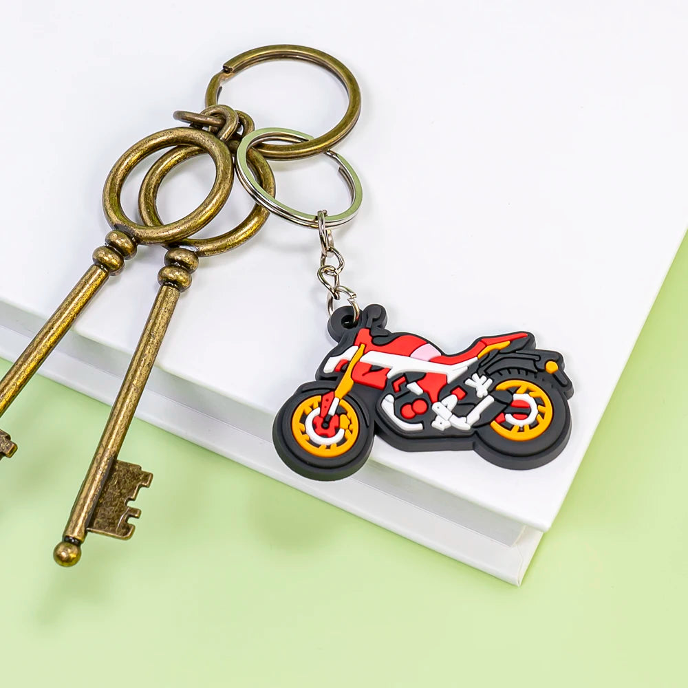 Wholesale Custom Transport Car Keychain Motorcycle Boy Gift PVC Keychain Accessories Bulk Accessories Keycap Keychain