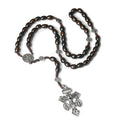 [in Stock] Catholic Cross Rosary Necklace Christianity Pardon Pendant 8*10mm Easter Atonement Souvenir Forgive Jewelry Wholesale