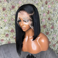 New Arrival 10 Inches Blunt Cut Bob Wigs Human Hair Lace Front Side Parting With Bleached Knots for Black Women