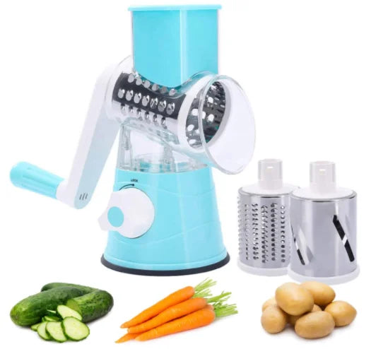 Upgraded Manual Vegetable Slicer Cheese Grater Rotary Shredder for Fruits Vegetable and Walnuts-Easy to Clean & Operate