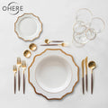 Western Sunflower Ceramic Porcelain Dinner Set Eco-Friendly Salad and Soup Plate Tableware for Weddings and Restaurants