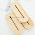 Hot Sale USB Pedestal Crystal Wood Acrylic Art Lights Rectangular Wooden Led Lamp Base for Birthday Gift