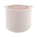 Eco Friendly Modern Large Colorful Cotton Rope Storage Basket Handle Shape Foldable Design 35x35x50cm Customizable Color Logo