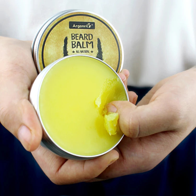 Natural Moustache Wax Beard Balm for Organic Ingredient Beeswax Moisturizing Smoothing Gentlemen Beard Care