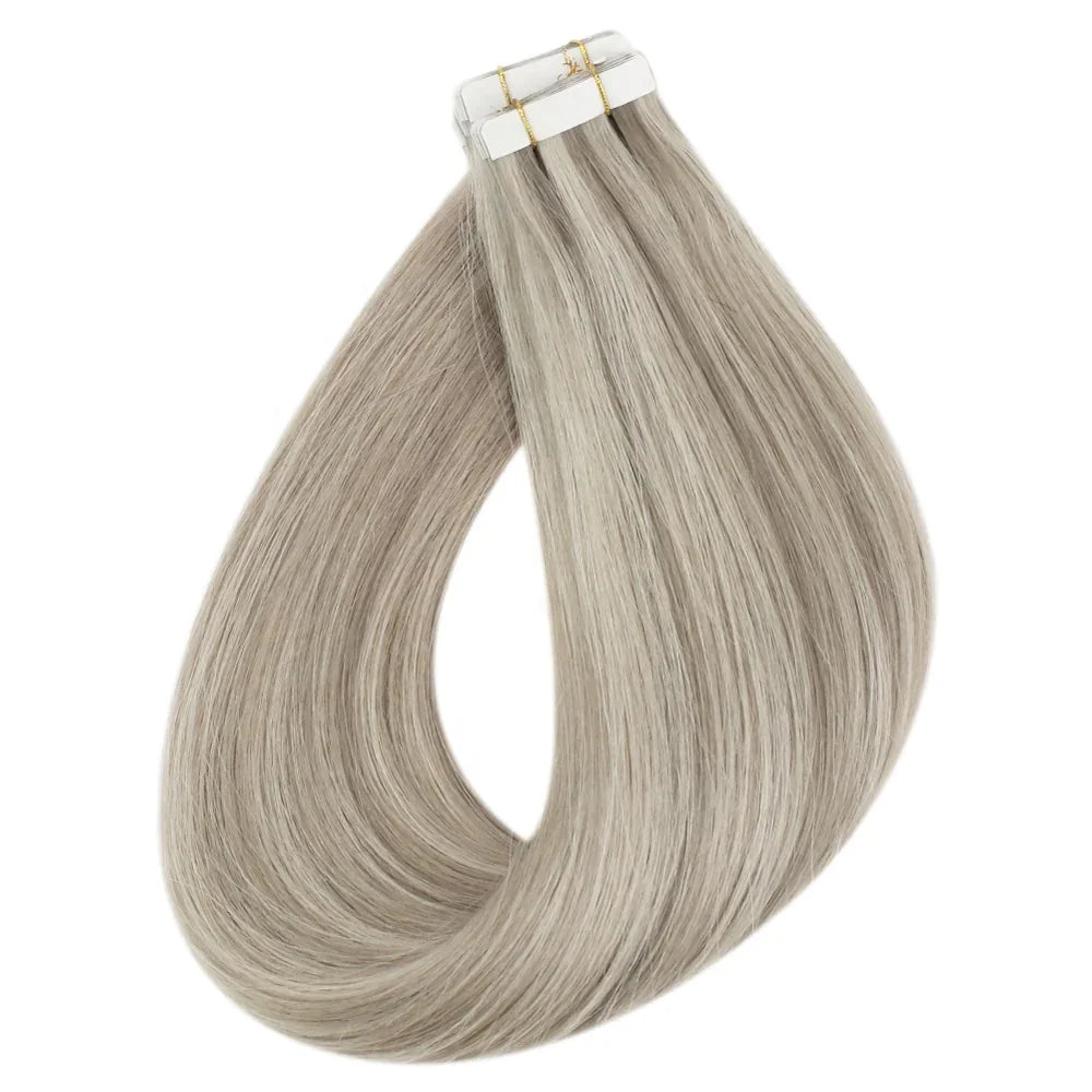 Top Quality Double Drawn Virgin More Than 45 Different Colors Russian Cuticle Balayage Tape Hair Extensions