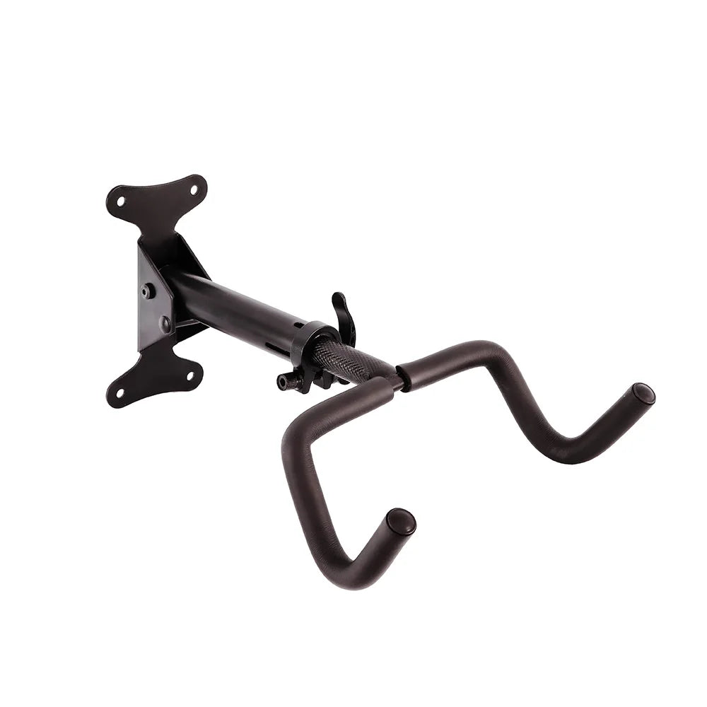 New Type Steel Extension Foldable Wall-Mounted Coat Rack with Bike Hook and Bicycle Parking Rack HONGSEN Black
