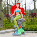 Customized Park Decorations Statues Life Size Fiberglass Mermaid Sculpture Water Fountain Sculpture
