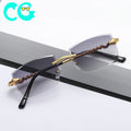2022 Elegant New Snake Polygon Cut Lens Sunglasses Fashion Metal Frame Trend Sunglasses Wholesale Rimless Sun Glasses