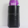 Black Customized Logo 16oz Cans Neoprene PU Leather Beer Can Cooler