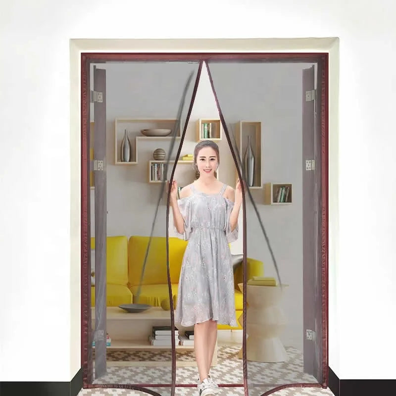 Modern Fiberglass Magnetic Soft Door Curtain with Insect Resistant Mesh Fire-Proof & Durable Design Washable Easy Installation