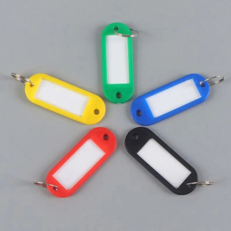 PE Soft Plastic Key Chains Classification Label Key Tags Keyring Colorful ID Luggage Name Tag Card Tough Mark Blank Keychain Tag
