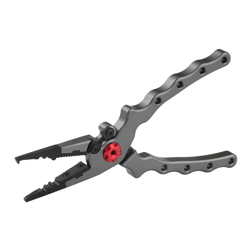 Fishing Pro Aluminum 7 Inch Multifunction Fishing Pliers with Sheath and Lanyard for Tool & Line Cutters