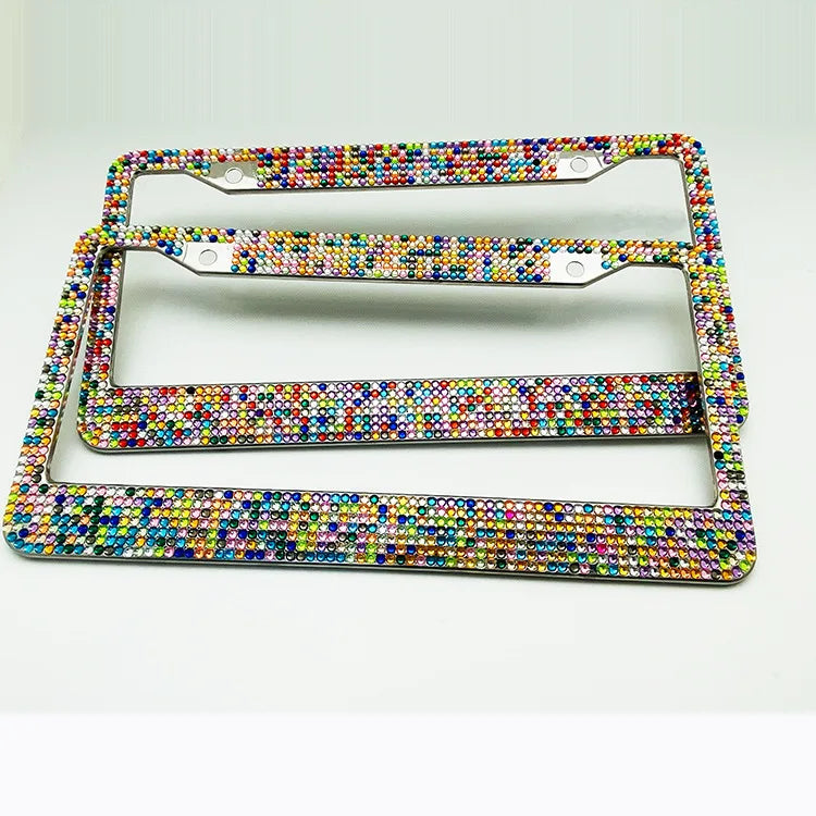 Custom America Diamond Auto License Plate Frame Rhinestone Car License Plate Frame for PARTY