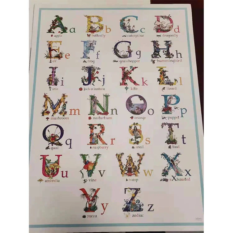 Factory Price Manufacturer Supplier Thick Paper Kids Educational Alphabet Talking Poster for Preschooler