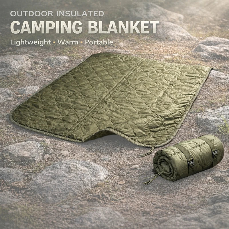 Customization Waterproof Tactical Poncho Liner Outdoor Woobie Blanket Lightweight Insulation Design for Camping Use