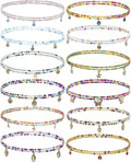 SC Popular Trendy Colored Beaded Waist Chain Fashion Summer Beach Body Chain Bohemian Devil Eye Waist Chain for Girls