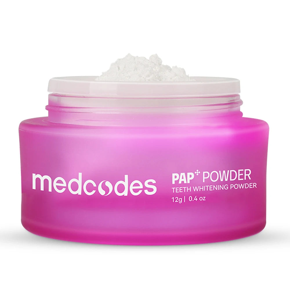 Medcodes Private Label Teeth Whitening Products Polvo Dental Pap+ White Tooth Powder